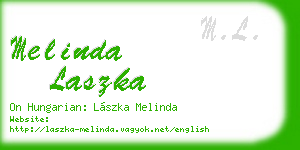 melinda laszka business card
