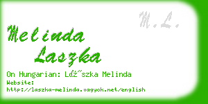 melinda laszka business card